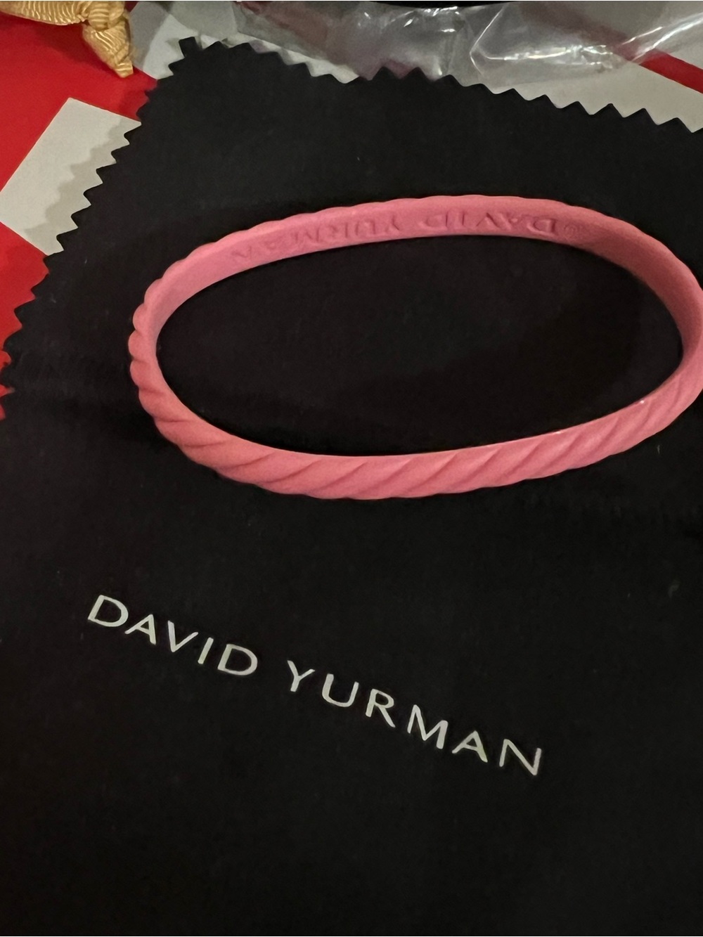 David Yurman Pink Rubber Cable Bracelet | Breast Cancer Awareness Edition - Picture 4 of 6